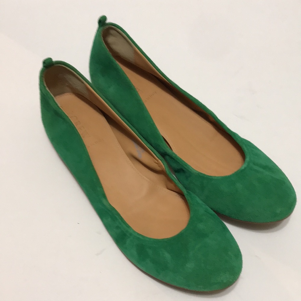 J. Crew Green Suede Ballet Flats - Picture 12 of 12